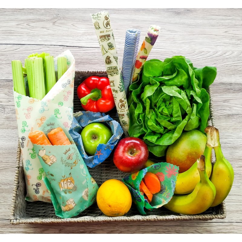 Beeswax Wraps |UK HANDMADE |Random Colours | BEE Zero Waste|