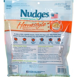 Nudges Homestyle Natural Dog Treats, Chicken, 16oz Bag