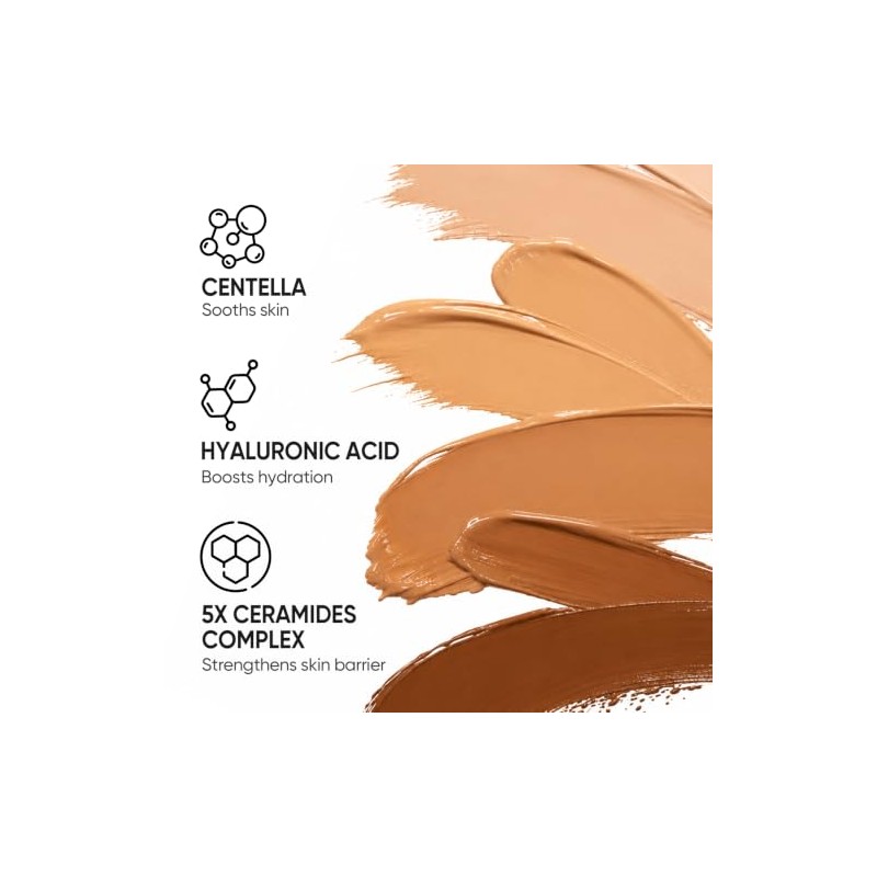 SKINTIFIC Cushion Base Maquillaje Ligero Cobertura Media, Ajuste Perfecto a