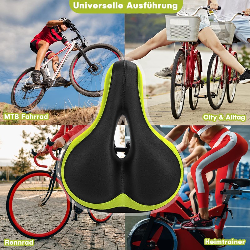 Bicycle Saddle, Bicycle Seat for Women, Men, Comfortable Soft Gel