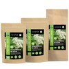 Organic hawthorn tea, organic hawthorn leaves with blossoms, hawthorn from