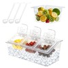 FSUON Ice Chilled Condiment Server, Condiment Caddy with 3 Polycarbonate