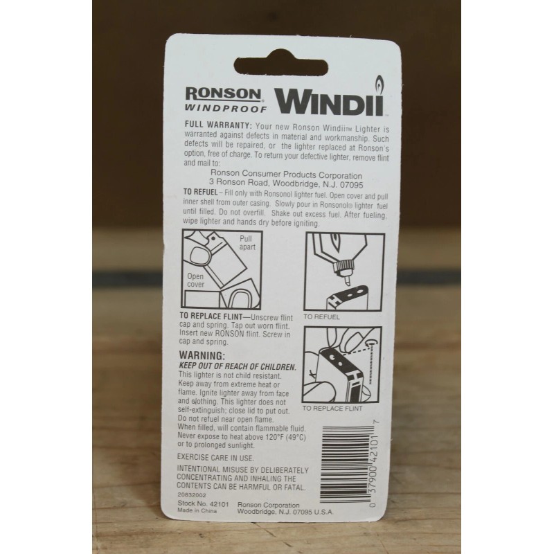 RONSON WIND II WINDPROOF LIGHTER FLIP TOP STAINLESS BRAND NEW