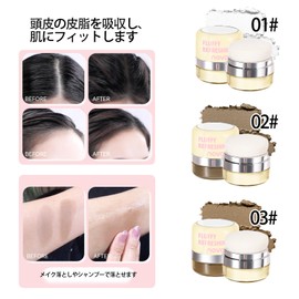 NovoUnow ヘアふわふわパウダー ふわふわヘアアーティファクト 洗い流さないオイルコントロール ハイヘッド 毛根ふわふわスプレーパウダー 細くて柔らかい髪用 1#透明