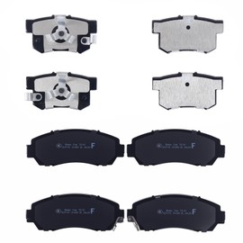 WEPUMP Front Ceramic Rear Semi-Metal Brake Pads Sets Fit For Honda Accord Crosstour 2011,For Honda Crosstour 2012-2015,For Honda CR-V 2012-2016