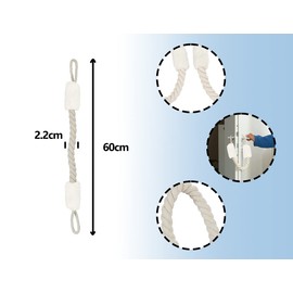 ZoeTekway Cotton Door Stop Latch White Door Cord Clamp Protection for Doors Pet and Children Finger Protection