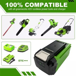 For GreenWorks 40V 5.0Ah For Greenworks G-MAX 40Volt Lithium Battery 29472 29462 29252 Battery