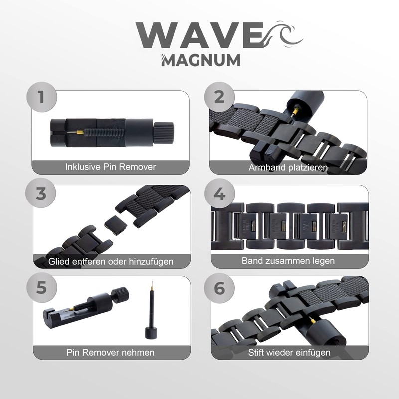 Magnum Wave Bracelet 38/40 mm Compatible with Apple iWatch SE