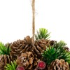 Northlight Frosted Pinecones, Berries and Pine Sprigs Christmas Ball Ornament