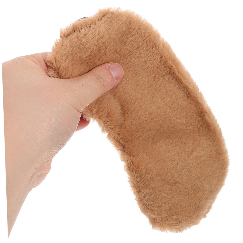SAFIGLE 2pcs Fluffy Plush Eye Mask Soft Sleeping Blindfold for
