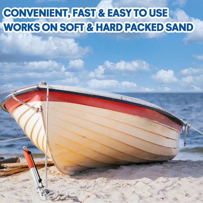 MorningRo 2 Pack Sand Spike Boat Anchor Pole for Boats