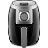 CHEFMAN Small Compact Air Fryer: Healthy Cooking, 2 Qt, Nonstick, User-Friendly, Adjustable Temperature Control, 60-Minute Timer, Auto Shutoff, Dishwasher-Safe Basket, BPA-Free (Black)