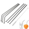 MIXIAO Stainless Steel Drinking Straws, Reusable Metal Drinking Straws with