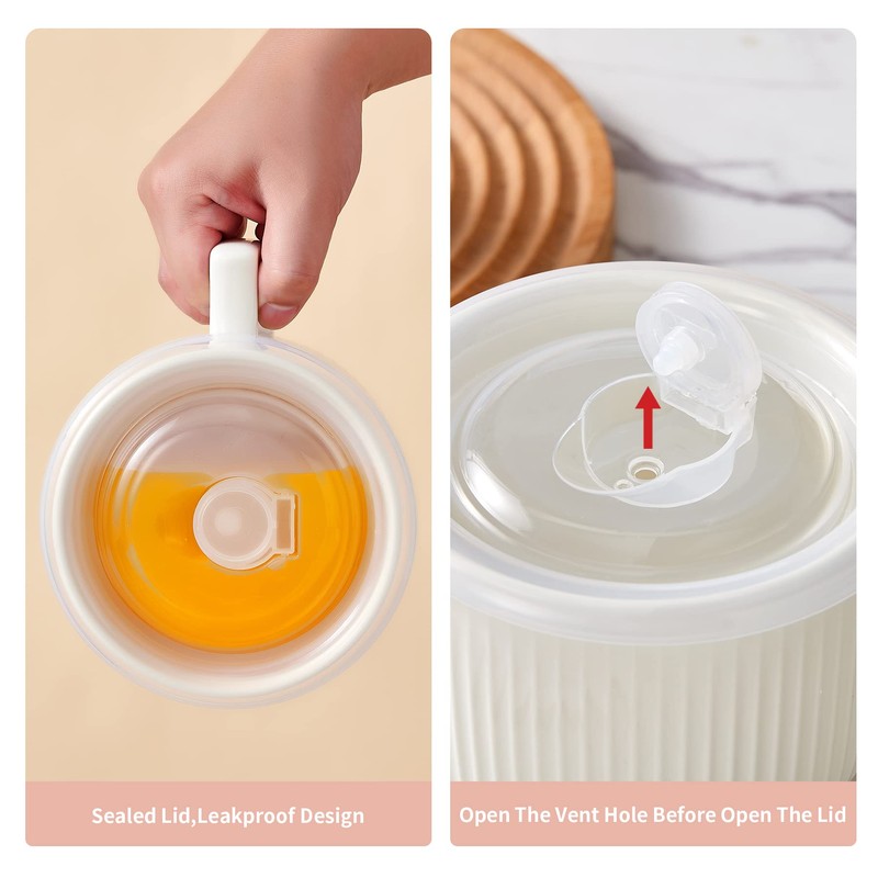 Hoilse Vented Lids for 5" diameter containers set of 2，lids