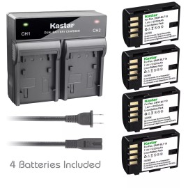 Kastar DMW-BLF19 Battery & Dual Charger for Panasonic Lumix DMC-GH3H GH3HGK GH3KBODY