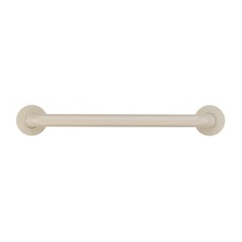Maykoosh Seaside Style Straight Vinyl Coated Grab Bar with Safety Grip and Cover Flange - 1 1/4" Diameter - Size:48" Color: Glossy Ivory