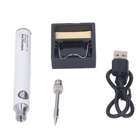 USB Soldering Iron Cordless Portable Electric Solder Iron 3 Gear Welding Tool with Indicator Light White