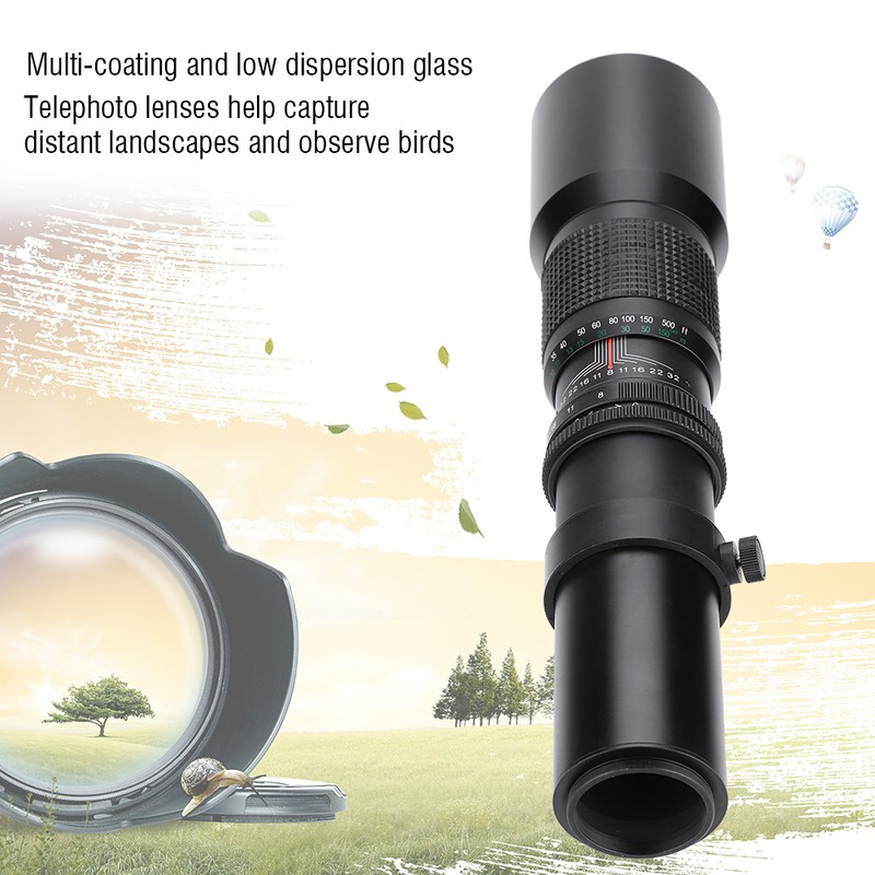 500mm F8-F32 Manual Fixed Focus DSLR Telephoto Lens for Nikon