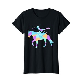 Ragazza volteggio sport equestre cavalcando volteggio Maglietta