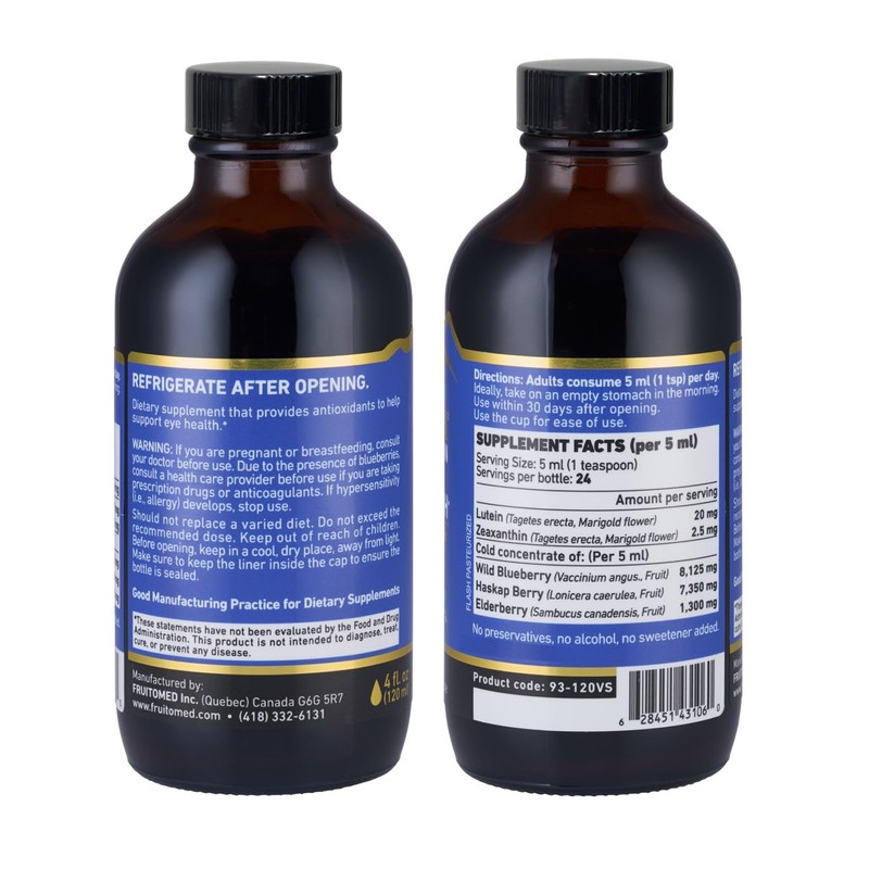 Immunia Vision. Lutein, Wild Blueberry, and Elderberry Concentrate. Eye Health