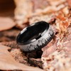 King Will 8mm Mens Wedding Band Black Plated Tungsten Wedding