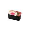 Tatsumiya 30479 Cloth Paste Lunch Box, Long Square 2-Tier Bento
