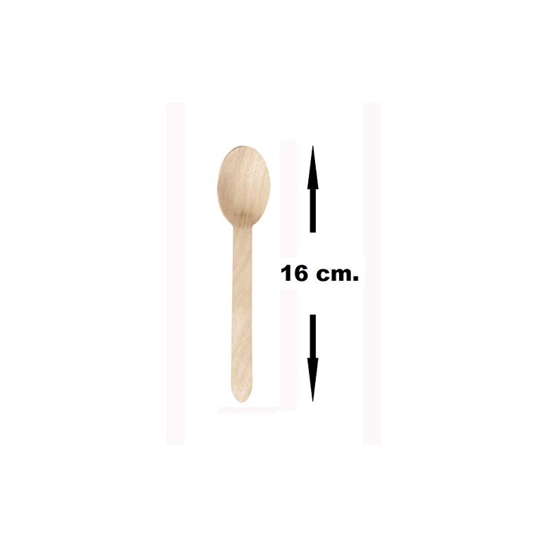 DON PALILLO - Set of 100 Disposable Wooden Spoons 16cm