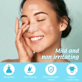 Large Pimple Patches Acne Patches hydrocolloid Bandages for Face Forehead Chin Body Chest Back Blemish Patch with Multiple Sizes (134pcs)