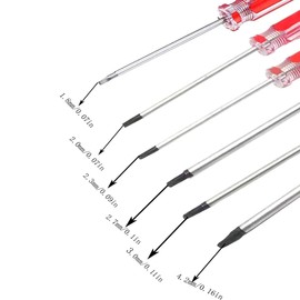 Fongmore 6 Pcs Triangle Head Magnetic Screwdrivers Set 1.8mm 2.0mm 2.3mm 2.7mm 3.0mm 4.2mm Triangle Screws Driver Tool Kit for Fixing Electronic Toys Battery Disassemble