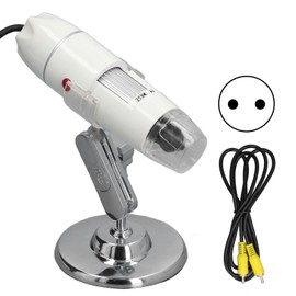 USB Digital Microscope CMOS Sensor 25x to 400x TV AV Interface Professional Digital Microscope for Mobile Phone PC EU Plug