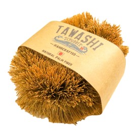 cocobitplus Japan Handcrafted Tawashi Brush Set of 2 - Natural Palm Fiber Scrubber for Eco-Friendly Cleaning of Pots, Pans, and Vegetables - Handheld and Long-Lasting