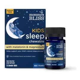 Comprimidos Masticables de Magnesio y Melatonina para Niños Sabor Uva                                                                                 