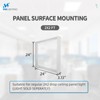 MW 2x2 Surface Mount Kit for LED Flat Panel Light-Aluminum