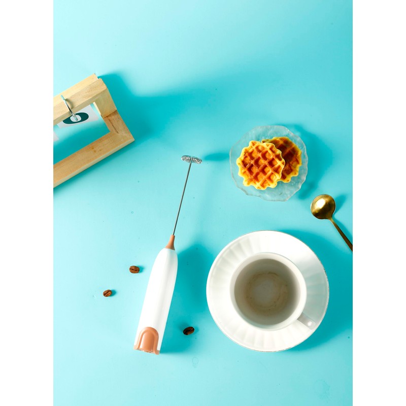 DOOBAANN Handheld Electric Baby Formula Mixer,Handheld Drink Mixer (Off White)