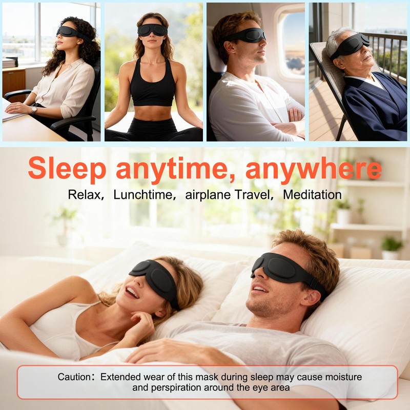 TSYL Travel Sleep Mask: Ultra Lightweight 3D Contoured Sleep Eye