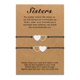 free-space Pinky Promise Friendship Bracelets Set Best Friend Distance Matching Bracelets Jewellery Gift for Sister Family Love, Plastic