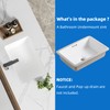 Modern White Porcelain Bathroom Sink - 20x14 Inch Rectangular Undermount