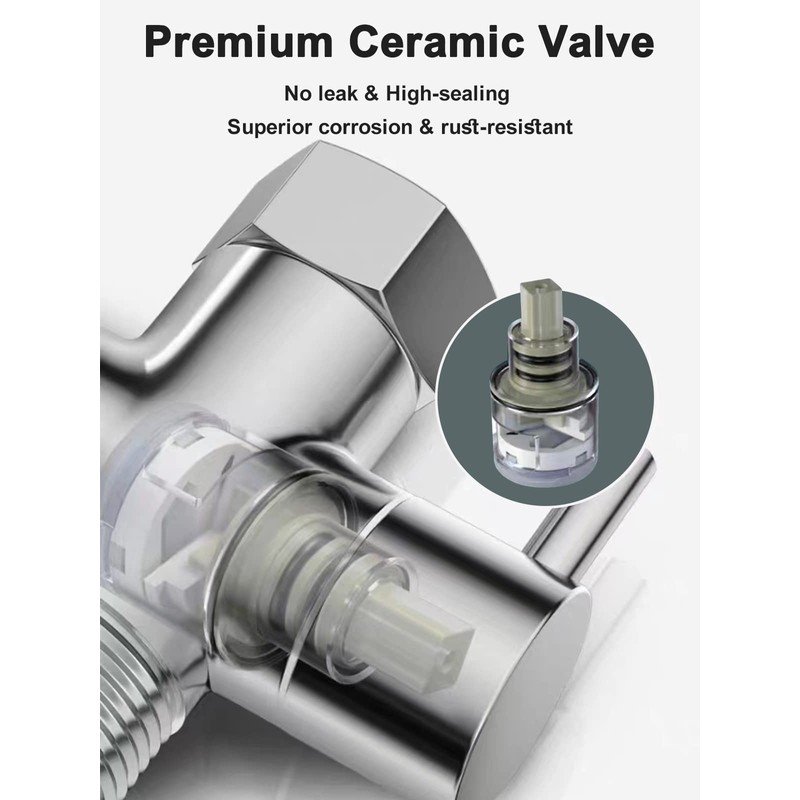 Bidet T Valve Adapter for Bidet with Shut-off Value for