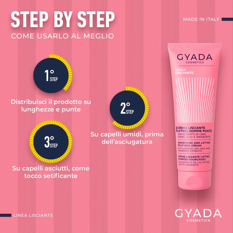 GYADA COSMETICS, Glättende Creme, Spliss Lifting, Disziplin, Beseitigung von Frizz,