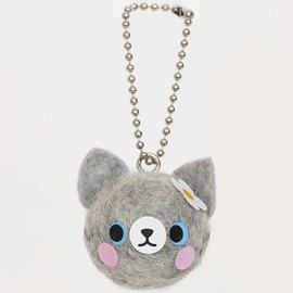 Hamanaka Felt Wool Kit Shakashaka Felt Ball Cat Ball Chain Mascot H441-628