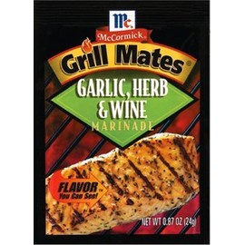 Grill Mates Garlic Herb & Wine Marinade, .87 Oz Envelope (4 Pack)