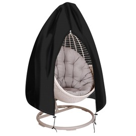 RICHIE 75”x45” Patio Egg Chair Covers Waterproof & UV Resistant, Heavy-Duty Zippered Cover for Outdoor Egg Swing Chairs, Hanging Chairs, All-Weather Protection for Garden, Balcony, Poolside Owners