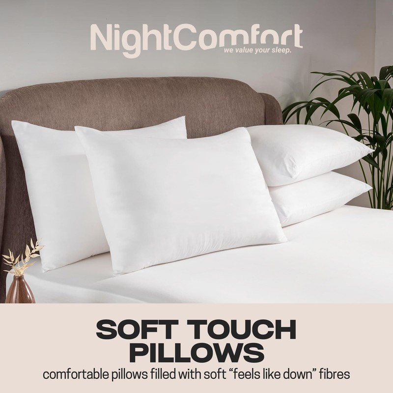 Night Comfort Luxury Anti-Allergy Pillow Soft Support for Front Sleepers,