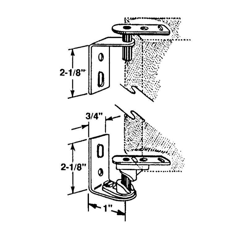 Prime-Line U 9133 Hinge Set, Café Door Style, Brass (Single