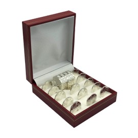 EHV Arras de Boda Matrimoniales Con Baño de Plata con Cofre y Estuche, Wedding Unity Coins (Virgen Completa)