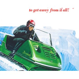 Poloron 1971 Tornado Snowmobile – Vintage Advertising Poster - 13"x19"