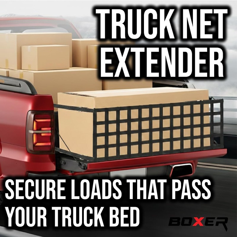 BoxerTool Tailgate Net for Pickup Truck Bed, 50'' x 16''