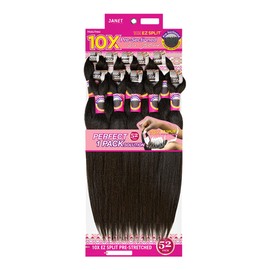 Janet Collection Nala Tress 10X EZ SPLIT PRE-STRETCHED BRAID 52" (1B)