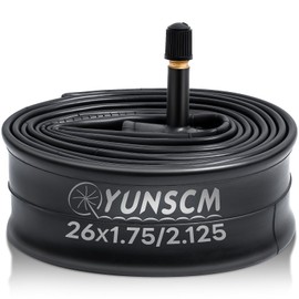 1-PC 26" Bike Tube 26x1.75/2.125 47/57-559 26" Bicycle Tube 26" Inner Tube Compatible with 26x1.75/1.95/2.0/2.10/2.125 Road, Mountain Cruisers, MTB, Gravel, City Bike Tire Tubes AV33mm Schrader Valve