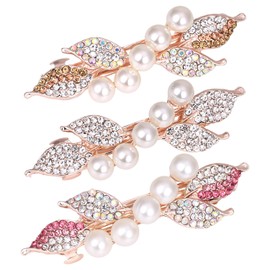 3 Pieces Of Pearl Rhinestone Hairpin, Fashionable Hair Accessories, Hairstyle Embellishment Tools, Ele Styling Accessories, Suitable For Daily, Banquet, And Wedding Wear.